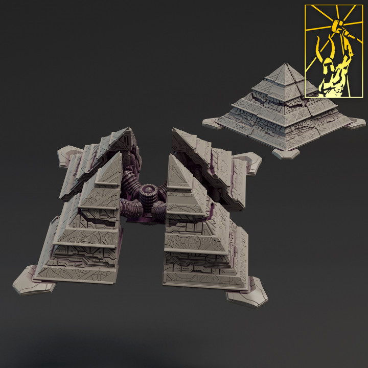 cibernético forja cree poliedro titã miniaturas loja sci fi espaço nave espacial Estrela terreno veículo jogos guerra pirâmide scifi bladerunner portão 3D print model - Mito3D
