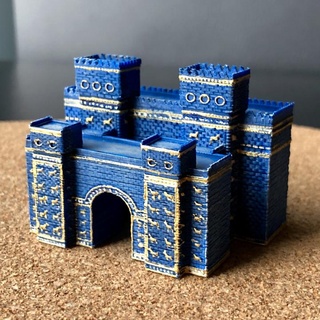ishtar gate - babylon iraq miniworld3d Tabletop 3D Printable Terrain Architecture Store architecture building door historical history tower castle fort ruins archeology miniworld sumerian middle-east gates babylonian isthar 3d print model - Mito3D
