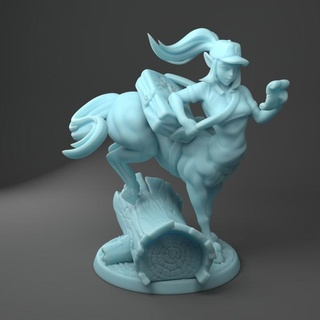 dordesh centaur twin goddess miniatures Toys & Games Tabletop Characters Creatures Fantasy Universe Board Store carrier female girl mail d&d npc delivery monstergirl 3d print model - Mito3D