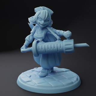 needles goblin nurse twin goddess miniatures Toys & Games Tabletop Characters Creatures Fantasy Universe Board female needle syringe d&d cleric healer monstergirl 3d print model - Mito3D