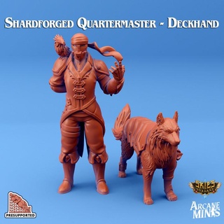 shardforged quartermaster - deckhand arcane minis Toys & Games Tabletop Characters Creatures Fantasy Universe Board Store dog dragon dragons dungeons roleplay rpg steampunk crystal dungeon d&d 28mm dnd 35mm canine 32mm bionic bionics 5e warforged airships presupported pre-supported arcanapunk magipunk magitech sordane supported odari skies sordalite 3d print model - Mito3D
