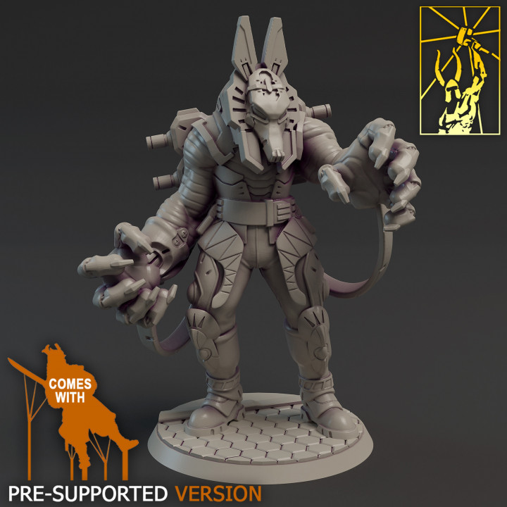 cyber forge cree centauri anubis titan miniatures Toys & Games Tabletop Characters Creatures Sci-Fi Universe Board Store monster mummy sci-fi space pyramid ra scifi wargame 3D print model - Mito3D