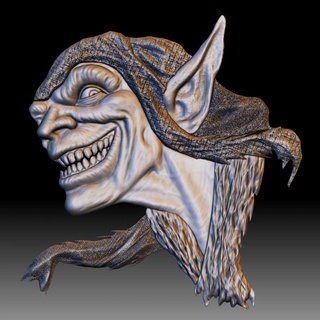 duende alivio cnc enrutador 3d impresora Aleksey Vorontsov mesa caracteres criaturas fantasía universo horror monstruo bas relief low 3d print model - Mito3D