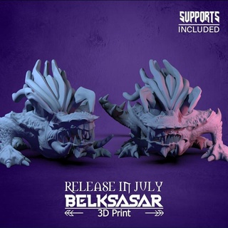 star spawn beast belksasar 3dprint Toys & Games Tabletop Characters Creatures Fantasy Universe Board demon board fantasy monster boardgames cthulhu lovecraft tentacles patreon 28mm dnd jaws tusk 32mm mythos detaled 3d print model - Mito3D