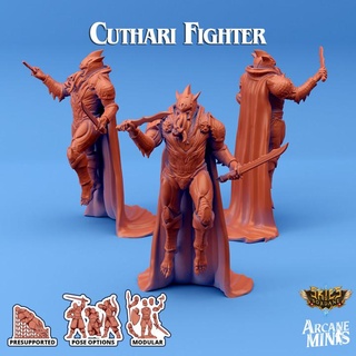 cuthari fighter arcane minis Store armor armour dragon dragons dungeons modular roleplay rpg blades steampunk crystal flying mind tentacle floating cape dungeon tentacles d&d 28mm dnd 35mm 32mm illithid 5e mindflayer poses mind-flayer presupported pre-supported arcanapunk magipunk magitech supported sordalite 3d print model - Mito3D