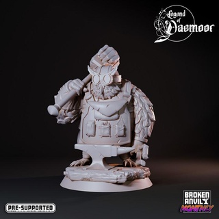 legend daemoor - owlfolk smith broken anvil miniatures Toys & Games Tabletop Characters Creatures Fantasy Universe Board Store blacksmith dnd weaponsmith 3d print model - Mito3D