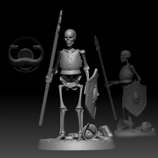 skeleton heavy spearman 1 postmortemnihiliest Toys & Games Tabletop Characters Creatures Fantasy Universe Board army fantasy undead d&d 3d print model - Mito3D