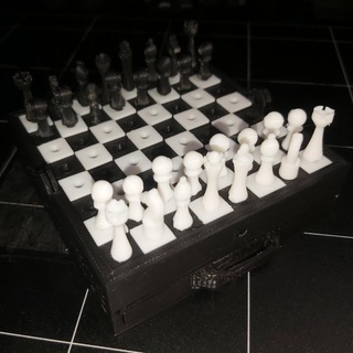 tiny chess hofmans timon Board Games Chess Sets game pocket 3d print model - Mito3D
