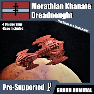 sci-fi ships expansion pack - merathian khanate dreadnought presupported grand fleet admiral tabletop Toys & Games Tabletop Characters Creatures Sci-Fi Universe Vehicles Machines Board Store battle game ship space spaceship vehicle scifi aliens 3d print model - Mito3D