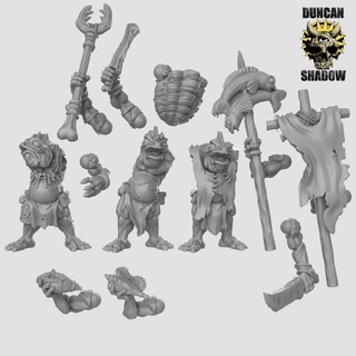 koa toa fish folk command mulitpart kit pre supports duncan shadow Toys & Games Tabletop Characters Creatures Fantasy Universe Board Store fantasy multipart dungeonsanddragons dnd tabletopgames anthropomorphic ttrpg anthro presupported fishfolk koatoa 3d print model - Mito3D