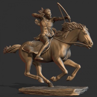 yerli Amerikan at eğilmek Dustin Hoffmann oyuncaklar oyunlar masaüstü karakterler yaratıklar fantezi Evren yazı tahtası Hintli kovboy vahşi Batı 3d print model - Mito3D