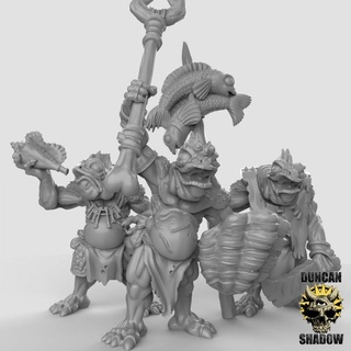 koa toa fish folk command pre supported duncan shadow Toys & Games Tabletop Characters Creatures Fantasy Universe Board Store fantasy dungeonsanddragons dnd pathfinder tabletopgames anthropomorphic kingsofwar ttrpg anthro fishfolk koatoa 3d print model - Mito3D