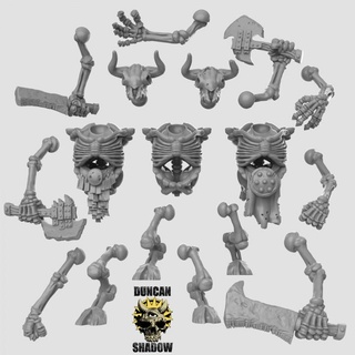 skeleton minotaur's multipart kit pre supported l duncan shadow Toys & Games Tabletop Characters Creatures Fantasy Universe Board Store fantasy undead warhammer dungeonsanddragons minotaur dnd tabletopgames kingsofwar ttrpg multipartkit 3d print model - Mito3D