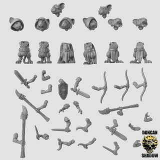 mousle rangers multipart kit pre supported duncan shadow Toys & Games Tabletop Characters Creatures Fantasy Universe Board fantasy dungeonsanddragons dnd mice tabletopgames anthropomorphic ttrpg anthro presupported humblewood burrowsandbadgers 3d print model - Mito3D