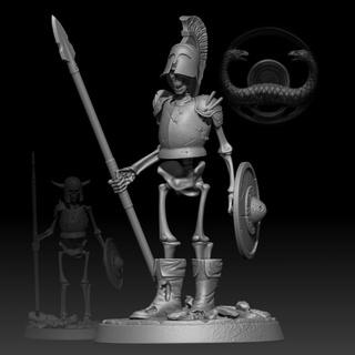 squelette lourd lancier 4 post mortemnihilest jouets Jeux table personnages créatures fantaisie univers planche armée Mort vivant 3d print model - Mito3D
