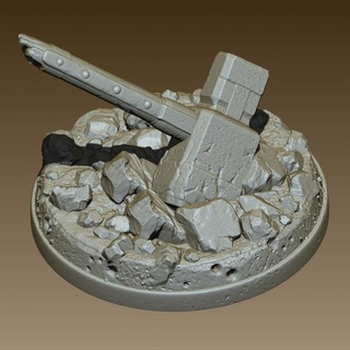 Battlehammer rotto terra gratuito giocattoli Giochi tavolo personaggi creature fantasia universo tavola 3D stampabile terreno battaglia vichingo guerra martello slitta dnd 3d print model - Mito3D