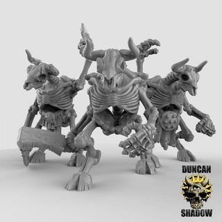 Minotauro esqueletos pré apoiado duncan sombra brinquedos jogos tampo mesa personagens criaturas fantasia universo borda loja esqueleto Morto vivo masmorras Dragões dnd ttrpg 3d print model - Mito3D