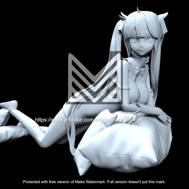 Hestia Danmachi Mandrake Ventilator Kunst Aktion Zahlen Anime Zahl Mädchen Manga Charakter Sofa Verlies abholen Kissen Couch Oratorium Zöpfe 3D print model - Mito3D