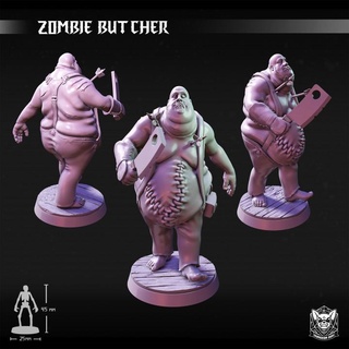 zombie butcher dungeon dog Toys & Games Tabletop Characters Creatures Fantasy Universe Board rpg undead wargaming dead dungeonsanddragons tabletop zombies d&d dnd ttrpg dsa dungeondog dungeondogminiatures dasschwarzeauge 3d print model - Mito3D
