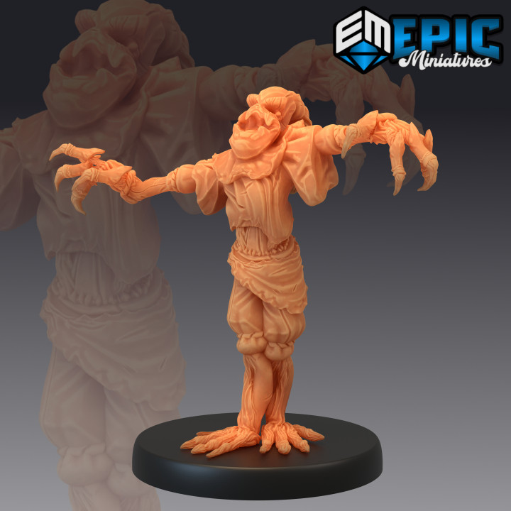 scarecrow standing farmland hay creature classic monster epic-miniatures Toys & Games Tabletop Characters Creatures Fantasy Universe Board Store crow fantasy farm medieval rpg warhammer sla enemy land tabletop dungeon dnd pathfinder scare npc pre-supported supported pre 3D print model - Mito3D