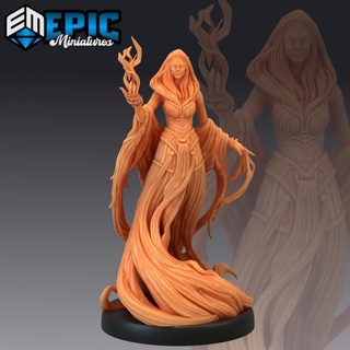 nightmare ghost lady white female undead spirit wraith specter epic-miniatures Toys & Games Tabletop Characters Creatures Fantasy Universe Board Store fantasy medieval monster rpg warhammer sla enemy tabletop dungeon dnd pathfinder npc pre-supported supported pre 3d print model - Mito3D