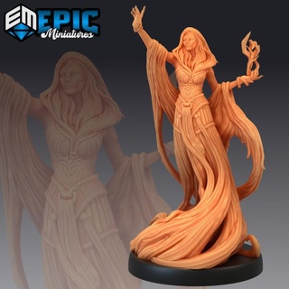 nightmare ghost magic lady white female undead spirit wraith specter epic-miniatures Toys & Games Tabletop Characters Creatures Fantasy Universe Board Store fantasy medieval monster rpg warhammer woman sla enemy tabletop dungeon night dnd pathfinder npc pre-supported supported pre 3d print model - Mito3D