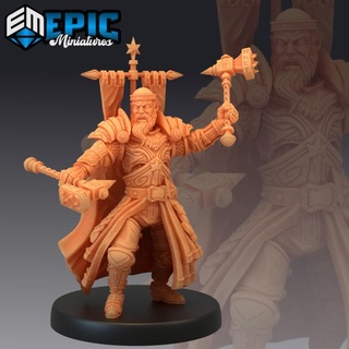 warpriest hammer warrior priest war hero paladin champion light epic-miniatures Toys & Games Tabletop Characters Creatures Fantasy Universe Board Store fantasy medieval monster rpg warhammer sla enemy tabletop dungeon dnd pathfinder npc pre-supported supported pre 3d print model - Mito3D