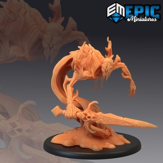 shadow horror sword creeping darkness burning slime creature epic-miniatures Toys & Games Tabletop Characters Creatures Fantasy Universe Board Store fantasy medieval monster rpg warhammer sla enemy tabletop dungeon dnd pathfinder npc pre-supported supported pre 3d print model - Mito3D