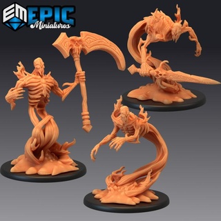 shadow horror set creeping darkness burning slime creature epic-miniatures Toys & Games Tabletop Characters Creatures Fantasy Universe Board Store fantasy medieval monster rpg skeleton sword undead warhammer sla enemy wraith tabletop scythe dungeon dnd pathfinder specter npc pre-supported supported pre ghose 3d print model - Mito3D