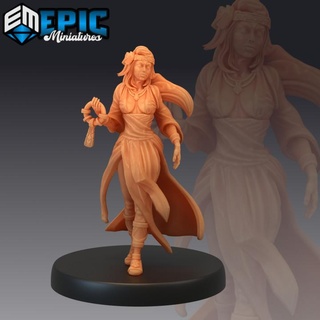 vampire huntress female undead hunter monster killer epic-miniatures Toys & Games Tabletop Characters Creatures Fantasy Universe Board Store fantasy girl medieval rpg warhammer woman sla enemy tabletop dungeon oriental dnd pathfinder npc pre-supported supported pre 3d print model - Mito3D