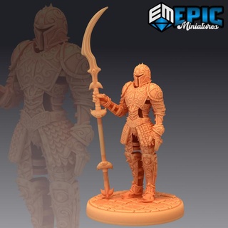 animated armor lance cursed castle guard ghost possessed equipment dark gear decoration epic-miniatures Toys & Games Tabletop Characters Creatures Fantasy Universe Board Store fantasy medieval monster rpg spear warhammer sla enemy tabletop dungeon dnd pathfinder npc pre-supported supported pre 3d print model - Mito3D