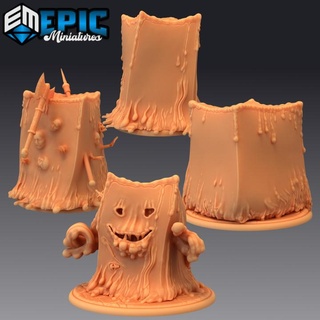 cube slime set gelatinous pudding classic creature epic-miniatures Toys & Games Tabletop Characters Creatures Fantasy Universe Board Store axe face fantasy medieval monster rpg spear warhammer sla enemy tabletop faces dungeon abomination dnd pathfinder npc pre-supported supported pre 3d print model - Mito3D