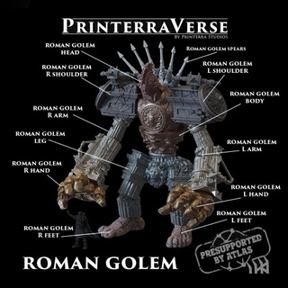 001 legendary rome golem printerra studios Toys & Games Tabletop Characters Creatures Fantasy Universe Board ancient armor big building culture fantasy giant god greek history legend monster mythical roman stone temple war wargaming rock marble religion guardian military europe dungeonsanddragons tabletop diorama minis legion empire myth siege ruins dnd colossus ethnic ruin construct tabletoprpg gargantuan printerraverse 3d print model - Mito3D