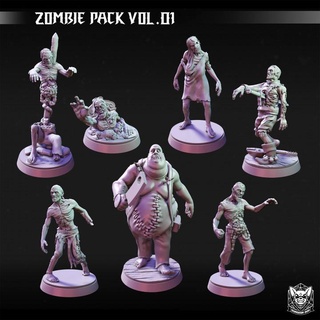 zombie pack vol01 dungeon dog Toys & Games Tabletop Characters Creatures Fantasy Universe Board creature rpg undead evil dead dungeonsanddragons tabletop zombies horde creatures d&d dnd dandd ttrpg butcher dungeondog dungeondogminiatures zombiehorde zombiepack 3d print model - Mito3D