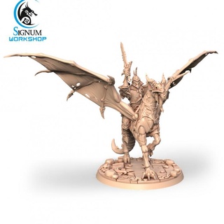 tadvor knight bloody skies signum workshop dungeons fantasy mini miniatures undead horse death flying dead tabletop cavalry rider ttrpg presupported 3d print model - Mito3D