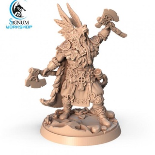 jord storm song signum workshop axe barbarian dungeons fantasy mini miniatures warrior tabletop druid ttrpg presupported 3d print model - Mito3D