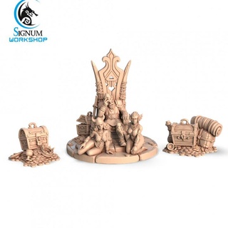 scenery elements skagard throne room signum workshop dungeons fantasy king mini miniatures treasure viking tabletop chest coins bits ttrpg presupported 3d print model - Mito3D