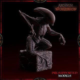 alien statuette arcanum workshop Fan Art Tabletop Characters & Creatures Sci-Fi Universe creature model monster tabletop xenomorph 3d print model - Mito3D