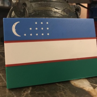 Usbekistan Flagge starlabs3d Zuhause Haus Garten Ventilator Kunst Logos Haushaltswaren Ornamente Prusa Basteln Asllexicon Olsen Toddolsen Usbekisch Länderflagge Usbekische 3d print model - Mito3D