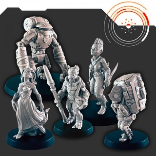sci-fi titus x set support-free evan carothers Toys & Games Tabletop Characters Creatures Sci-Fi Universe Board Store alien supportless bot 3d print model - Mito3D