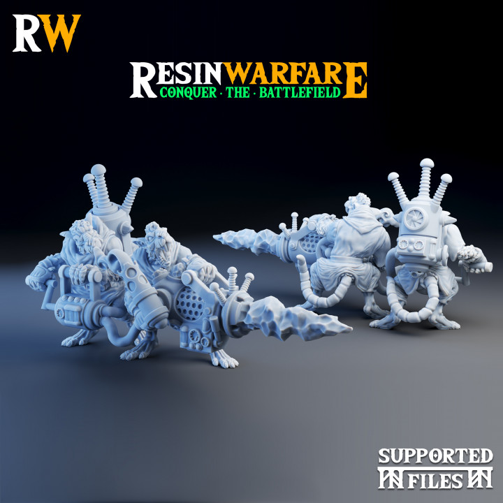 pesado armas equipe sondador técnica guerra resina brinquedos jogos tampo mesa personagens criaturas fantasia universo borda loja 3d rato 3dprinting masmorras Dragões d 9th 9thage rei verme hordas vorazes 3D print model - Mito3D