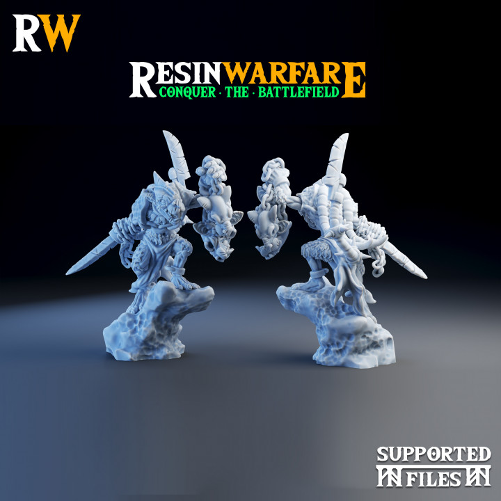 jefe guerra resina 3d juegos rata 3dprinting 9th 9thage Kingsofwar aos gente kow hombres hordas voraces 3D print model - Mito3D