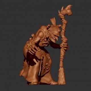 baba yaga - witch pre-supported relkavin Toys & Games Tabletop Characters Creatures Fantasy Universe Board Store monster d&d hag crone 3d print model - Mito3D