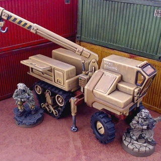 halftrack recovery vehicle - 28mm tabletop terrain Toys & Games Tabletop Characters Creatures Sci-Fi Universe Vehicles Machines Board Store fdm truck wargaming scifi cyberpunk 32mm 3d print model - Mito3D