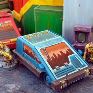 cyberpunk compacto coches mesa terreno juguetes juegos caracteres criaturas Sci Fi universo vehiculos máquinas tablero Tienda coche vehiculo fdm vehículo ciencia ficción 28mm 32mm 3d print model - Mito3D