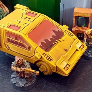 cyberpunk hover cars - 28mm tabletop terrain Toys & Games Tabletop Characters Creatures Sci-Fi Universe Vehicles Machines Board Store car fdm vehicle wargaming scifi 32mm 3d print model - Mito3D