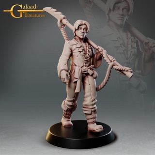 fisherman 03 galaad miniatures Toys & Games Tabletop Characters Creatures Fantasy Universe Board dragon pirate roleplay rpg miniature tabletop dungeon patreon crew 3d print model - Mito3D