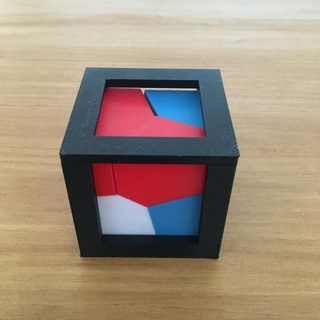 3d puzzle cubo filippo ruggiero giocattoli Giochi ottico illusione decorazione formazione scolastica voronoi creatività 3d print model - Mito3D