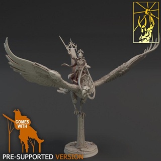 highborn elves regal guard officer bird radiance titan forge miniatures Toys & Games Tabletop Characters Creatures Fantasy Universe Board Store beast eagle elf fantasy fly forest rpg white high noble wargame 3d print model - Mito3D