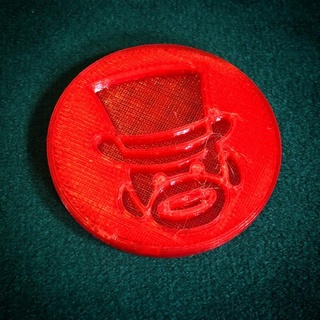 julius token theron trowbridge Fan Art Home & Garden Homeware Ornaments magic poker chip sock monkey top hat 3d print model - Mito3D